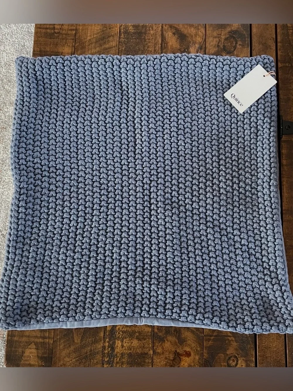 NWT Quince Cotton Fisherman Pillow Cover, 20 X 20 (Mineral)
